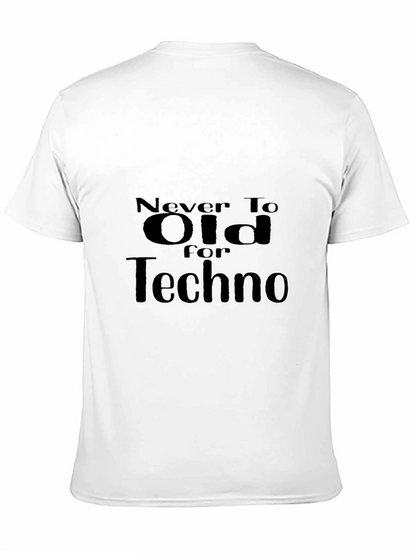 Camiseta Negra Never Too Old For Techno