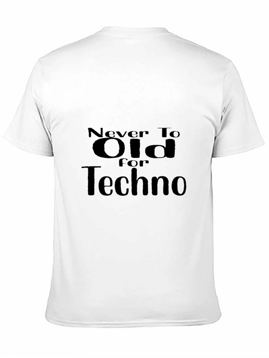 Camiseta Negra Never Too Old For Techno