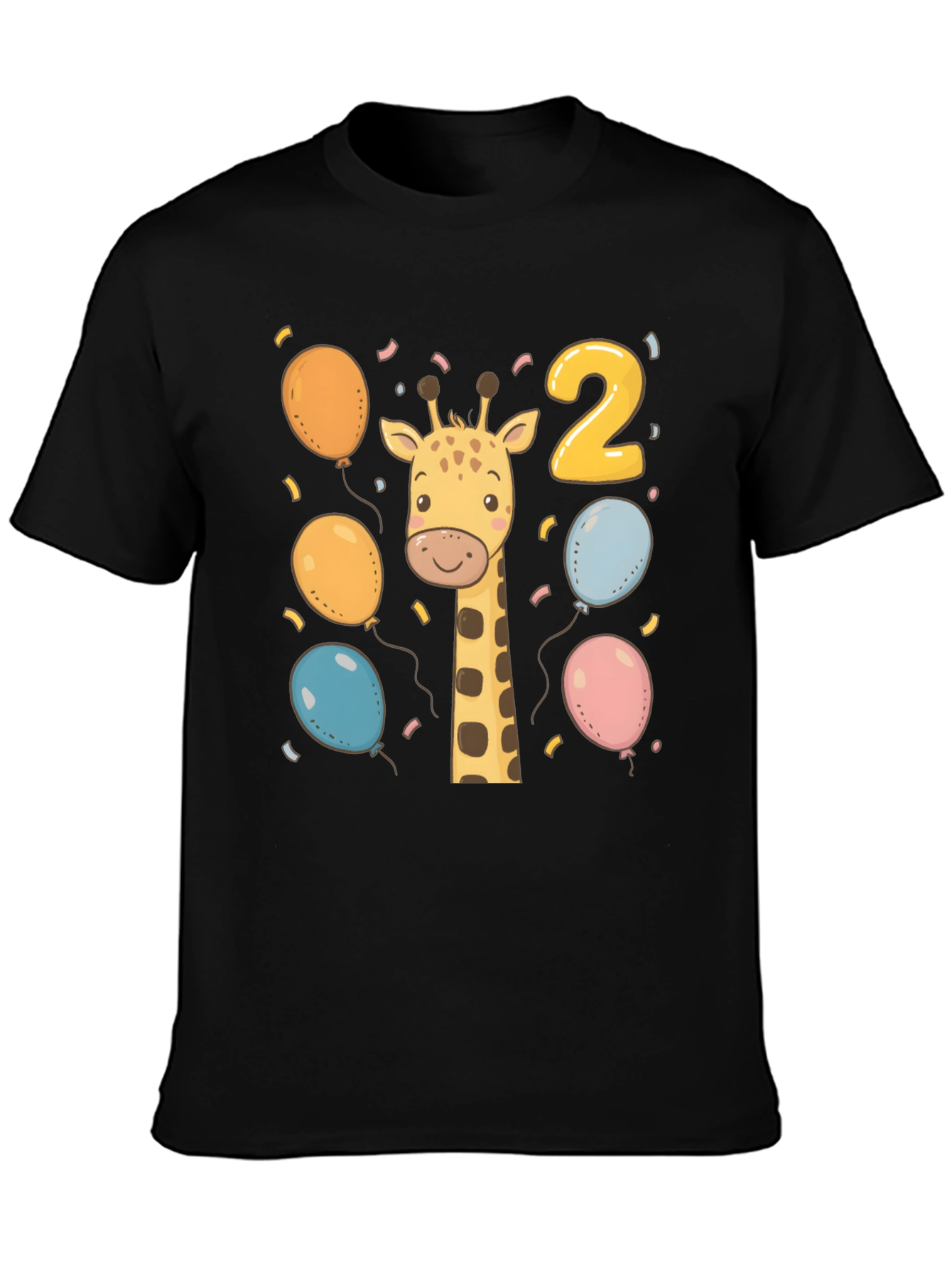 Camiseta Cumpleaños Dos Años con Jirafa