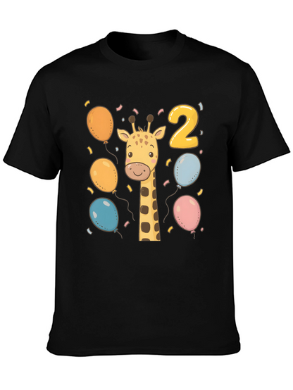 Camiseta Cumpleaños Dos Años con Jirafa
