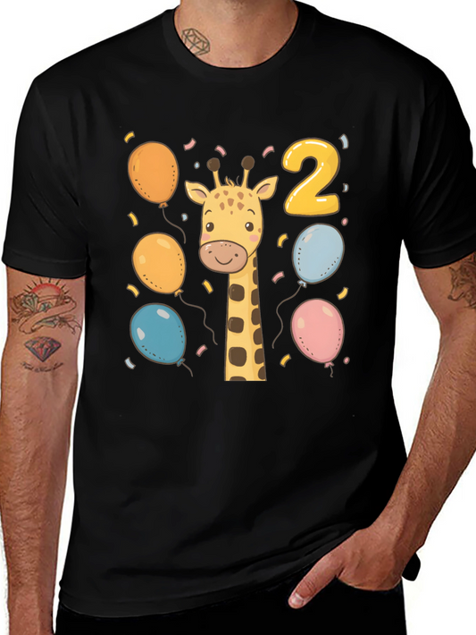 Camiseta Cumpleaños Dos Años con Jirafa