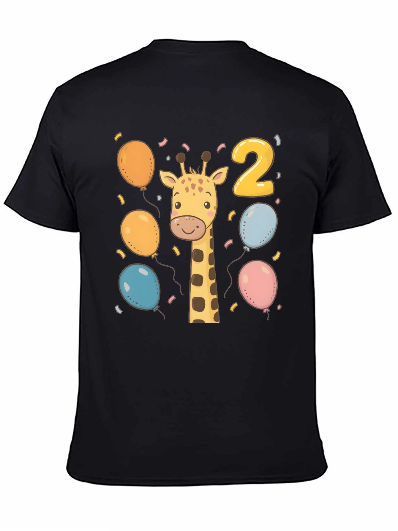 Camiseta Cumpleaños Dos Años con Jirafa