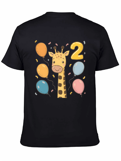 Camiseta Cumpleaños Dos Años con Jirafa
