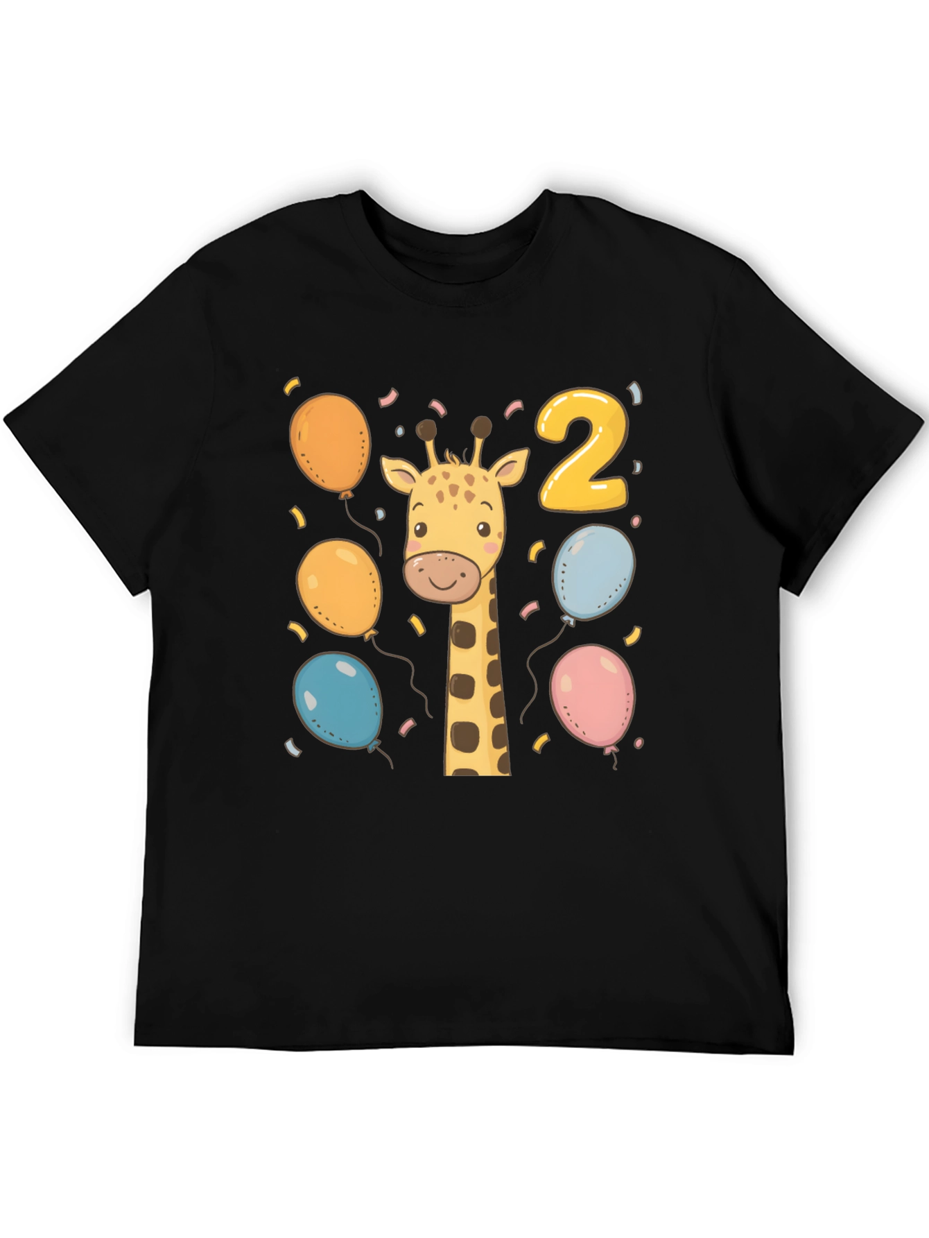 Camiseta Cumpleaños Dos Años con Jirafa