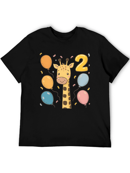 Camiseta Cumpleaños Dos Años con Jirafa