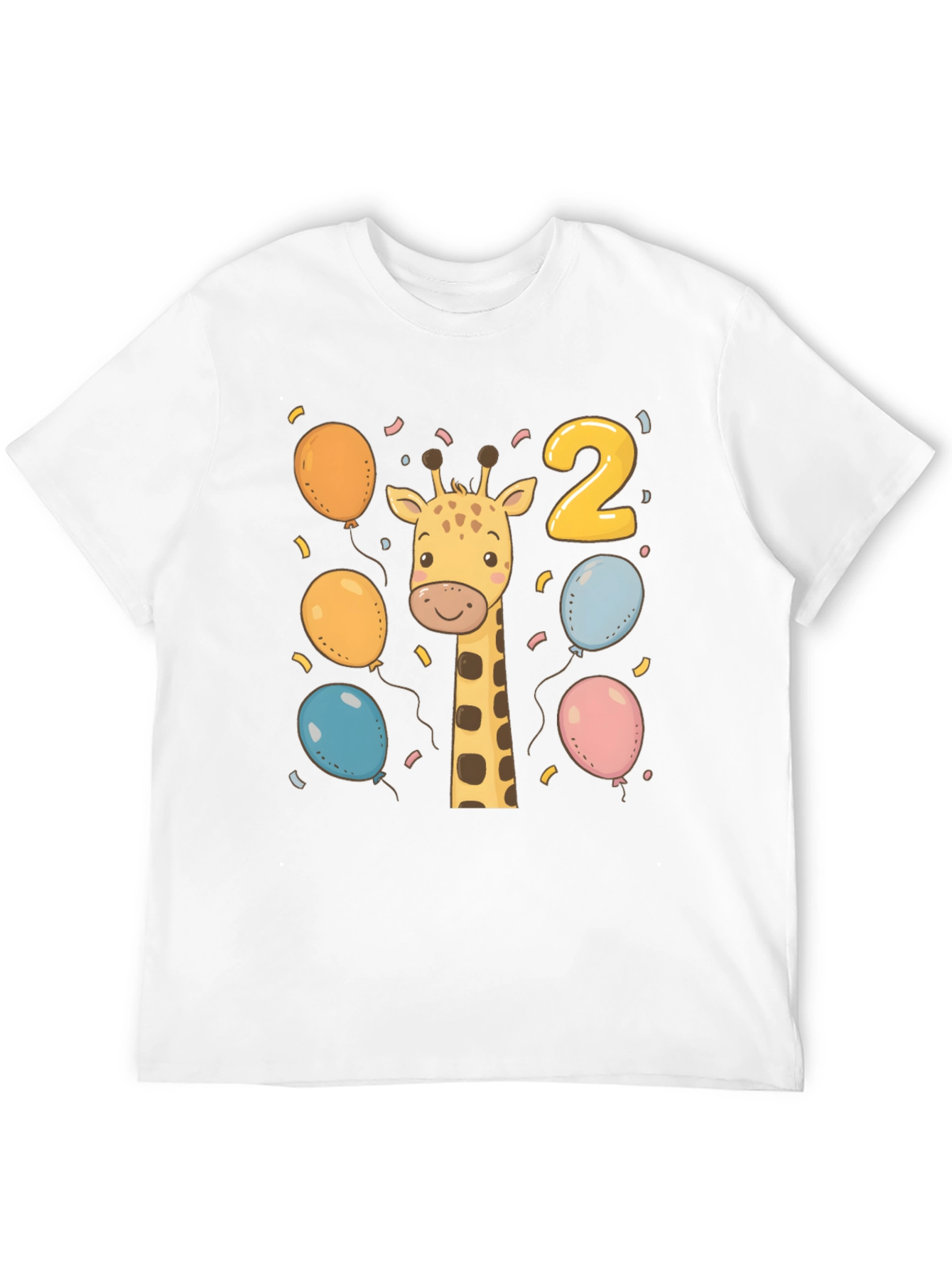 Camiseta Cumpleaños Dos Años con Jirafa