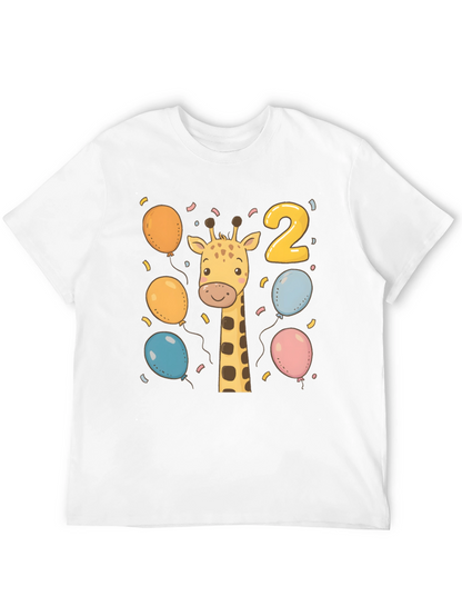 Camiseta Cumpleaños Dos Años con Jirafa