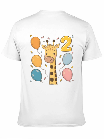 Camiseta Cumpleaños Dos Años con Jirafa