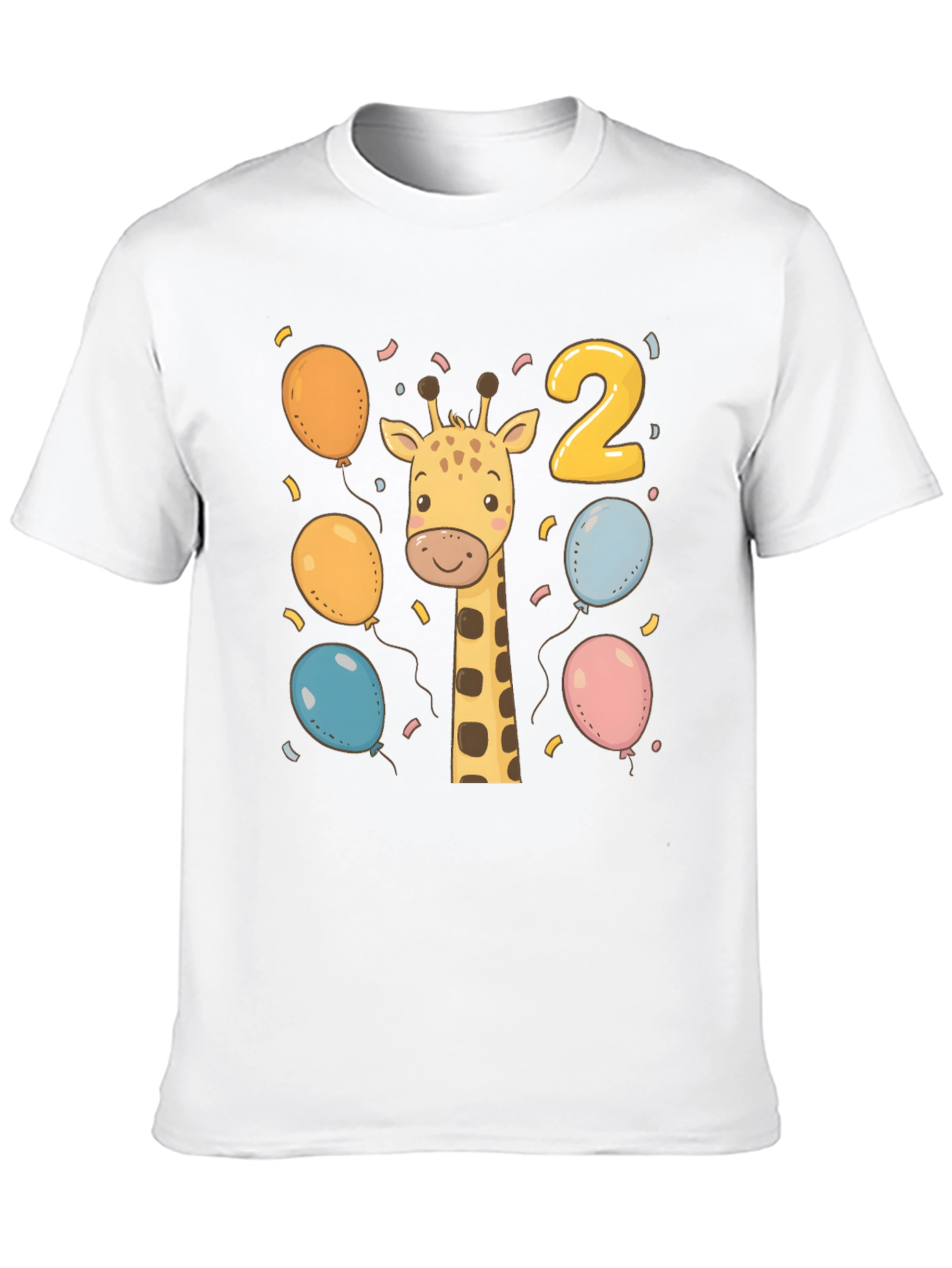 Camiseta Cumpleaños Dos Años con Jirafa