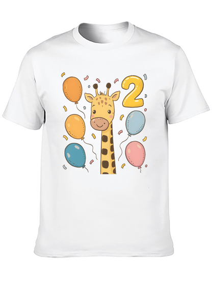 Camiseta Cumpleaños Dos Años con Jirafa