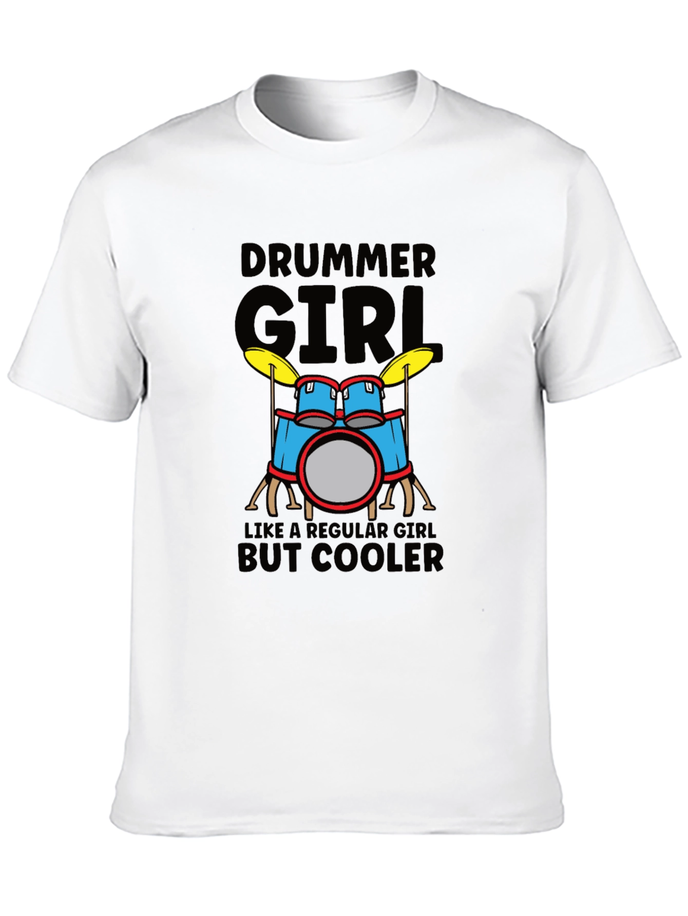 Camiseta Negra Drummer Girl But Cooler
