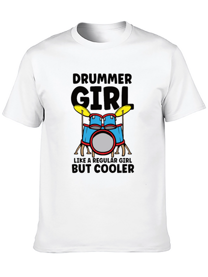 Camiseta Negra Drummer Girl But Cooler