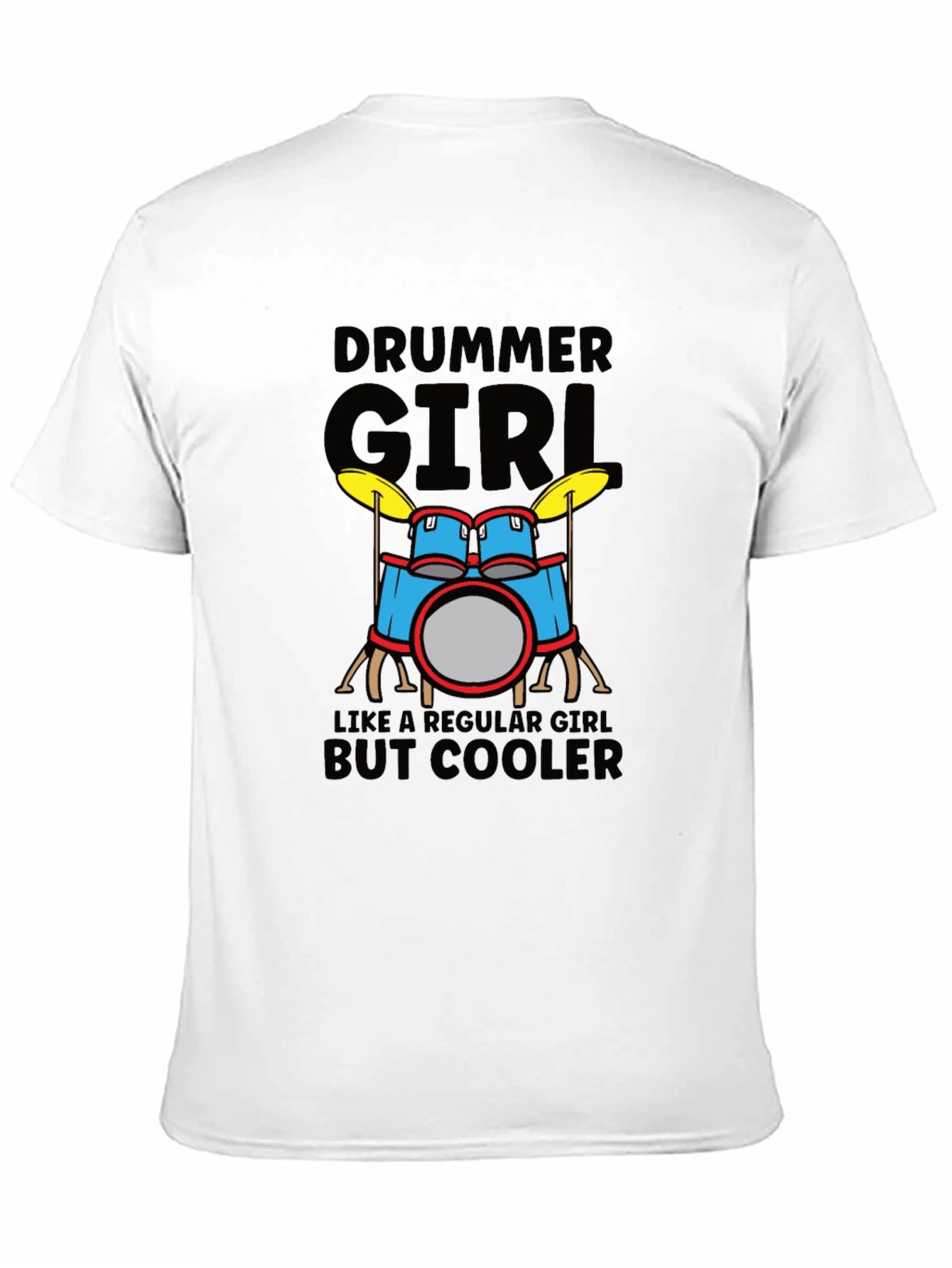Camiseta Negra Drummer Girl But Cooler