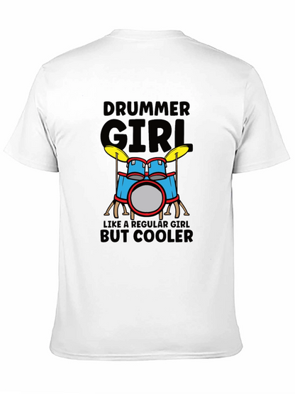 Camiseta Negra Drummer Girl But Cooler