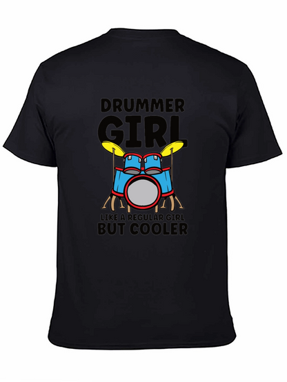 Camiseta Negra Drummer Girl But Cooler
