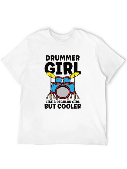 Camiseta Negra Drummer Girl But Cooler