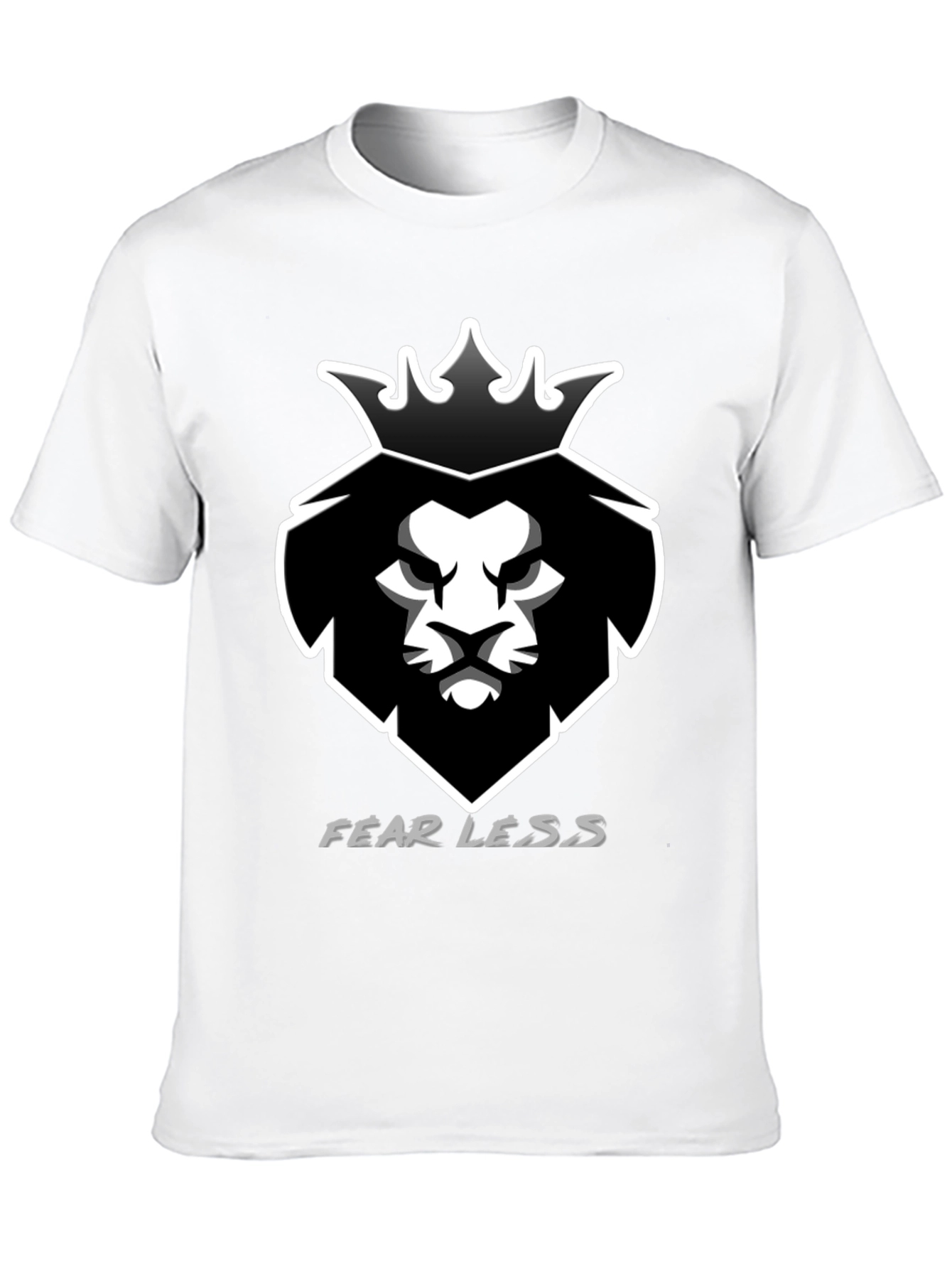 Camiseta Negra Hombre León Corona Fearless