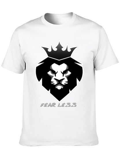 Camiseta Negra Hombre León Corona Fearless