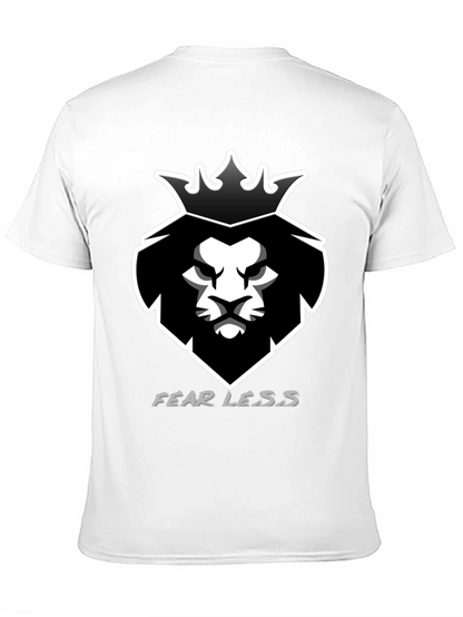 Camiseta Negra Hombre León Corona Fearless