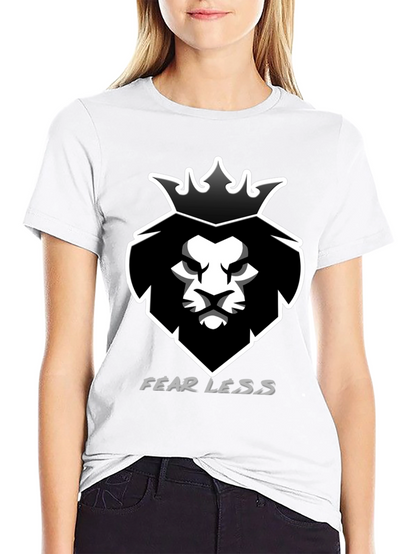 Camiseta Negra Hombre León Corona Fearless