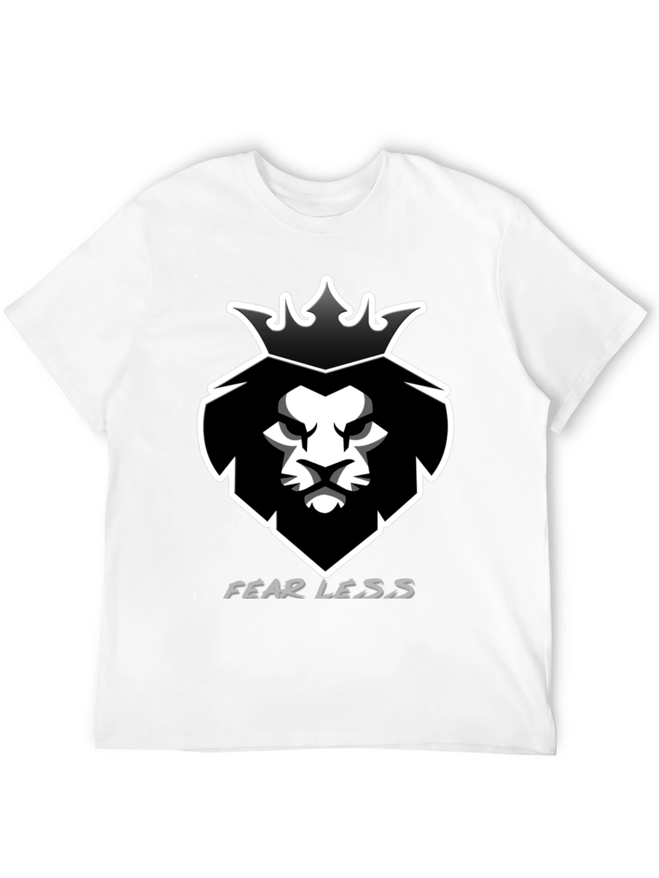Camiseta Negra Hombre León Corona Fearless