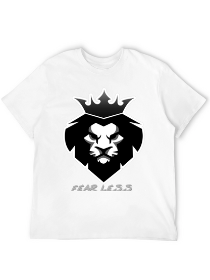 Camiseta Negra Hombre León Corona Fearless