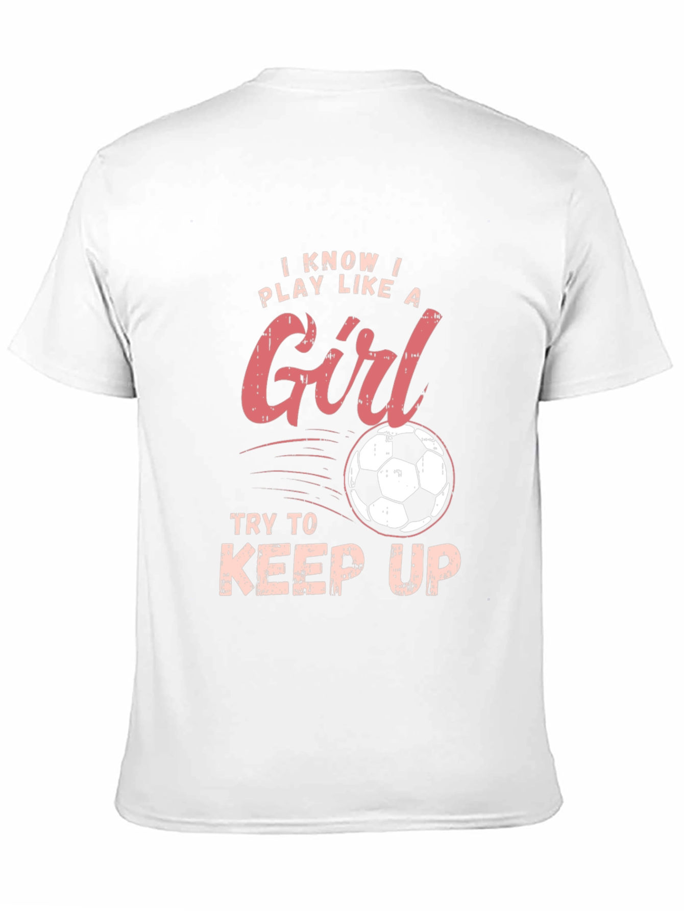 Camiseta Negra Deportiva con Diseño de Fútbol Femenino
