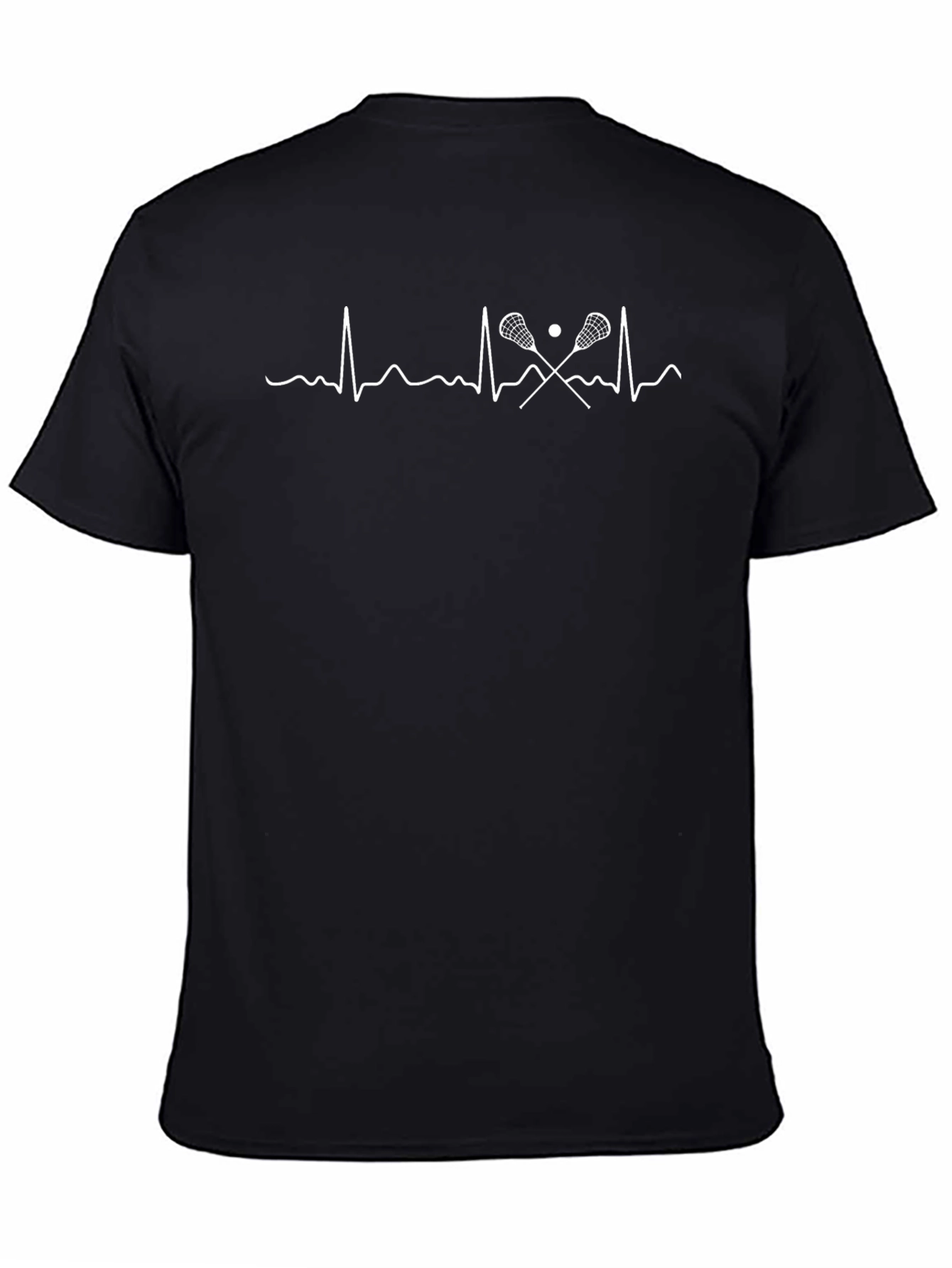 Camiseta Negra Lacrosse Ritmo Cardíaco