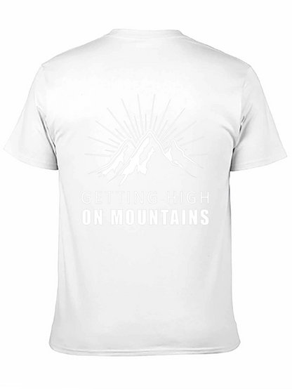 Camiseta Negra Getting High on Mountains