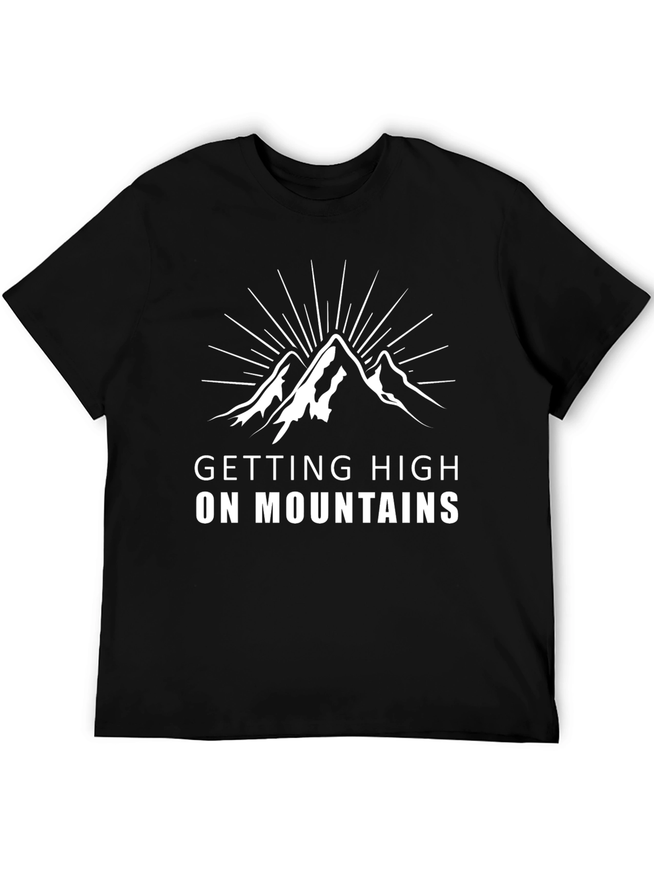 Camiseta Negra Getting High on Mountains