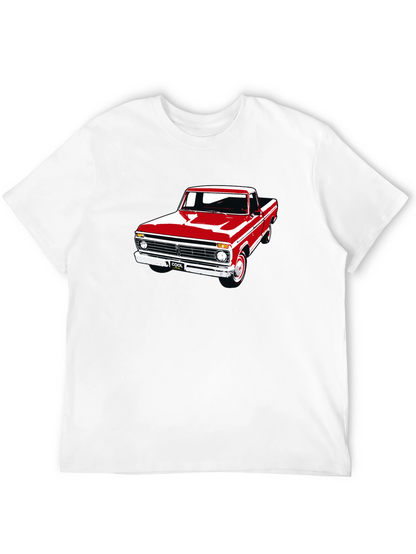 Camiseta Negra con Estampado de Camioneta Clásica