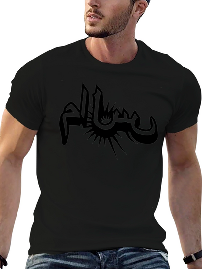 Camiseta Negra Hombre Diseño Árabe Abstracto