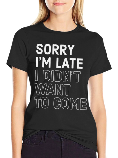 Camiseta Negra: Lo Siento Llego Tarde
