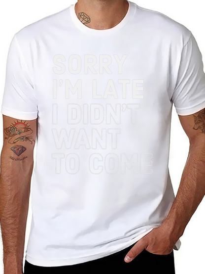 Camiseta Negra: Lo Siento Llego Tarde