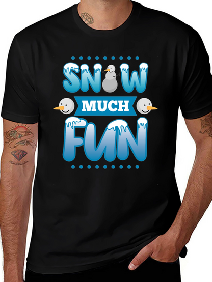 Camiseta Negra Divertida de Invierno