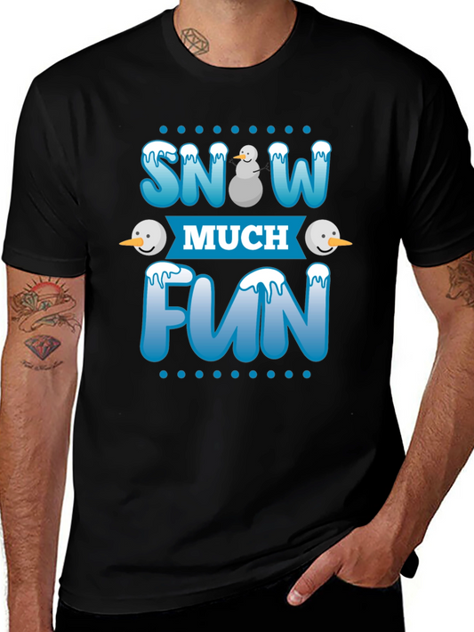 Camiseta Negra Divertida de Invierno