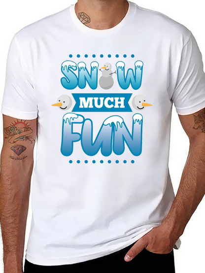 Camiseta Negra Divertida de Invierno