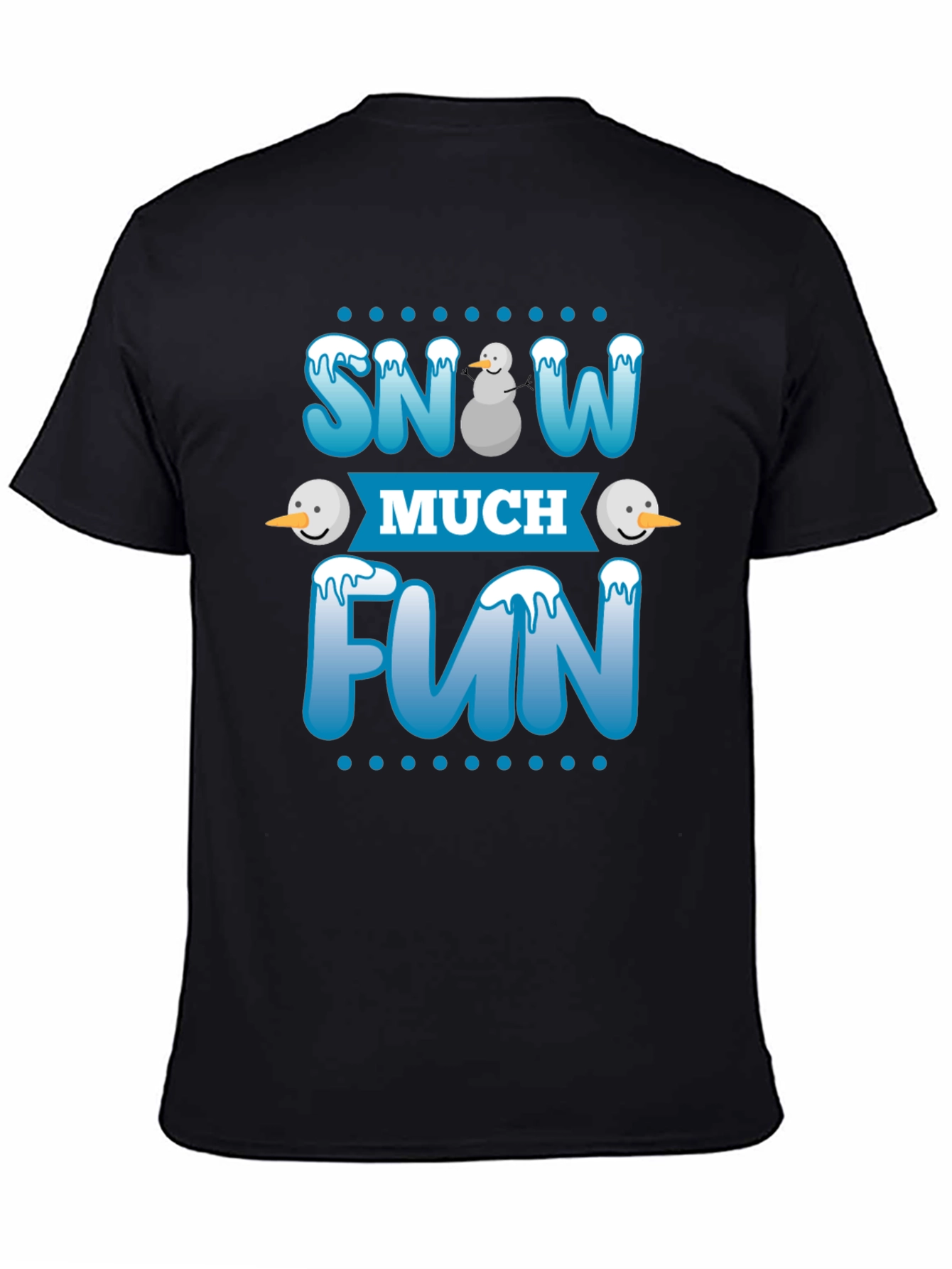 Camiseta Negra Divertida de Invierno