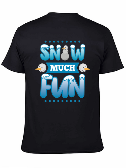 Camiseta Negra Divertida de Invierno