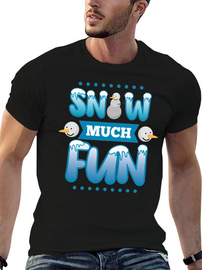 Camiseta Negra Divertida de Invierno