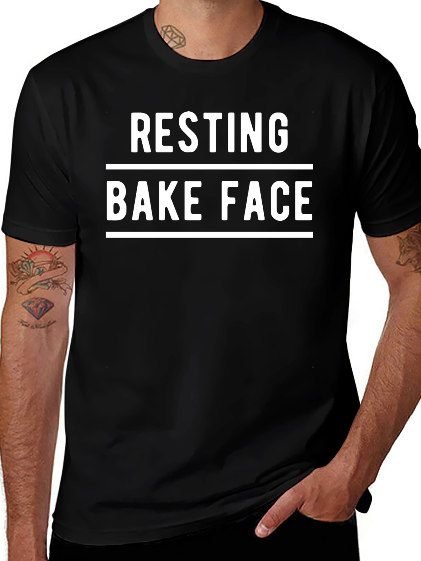 Camiseta Negra Resting Bake Face