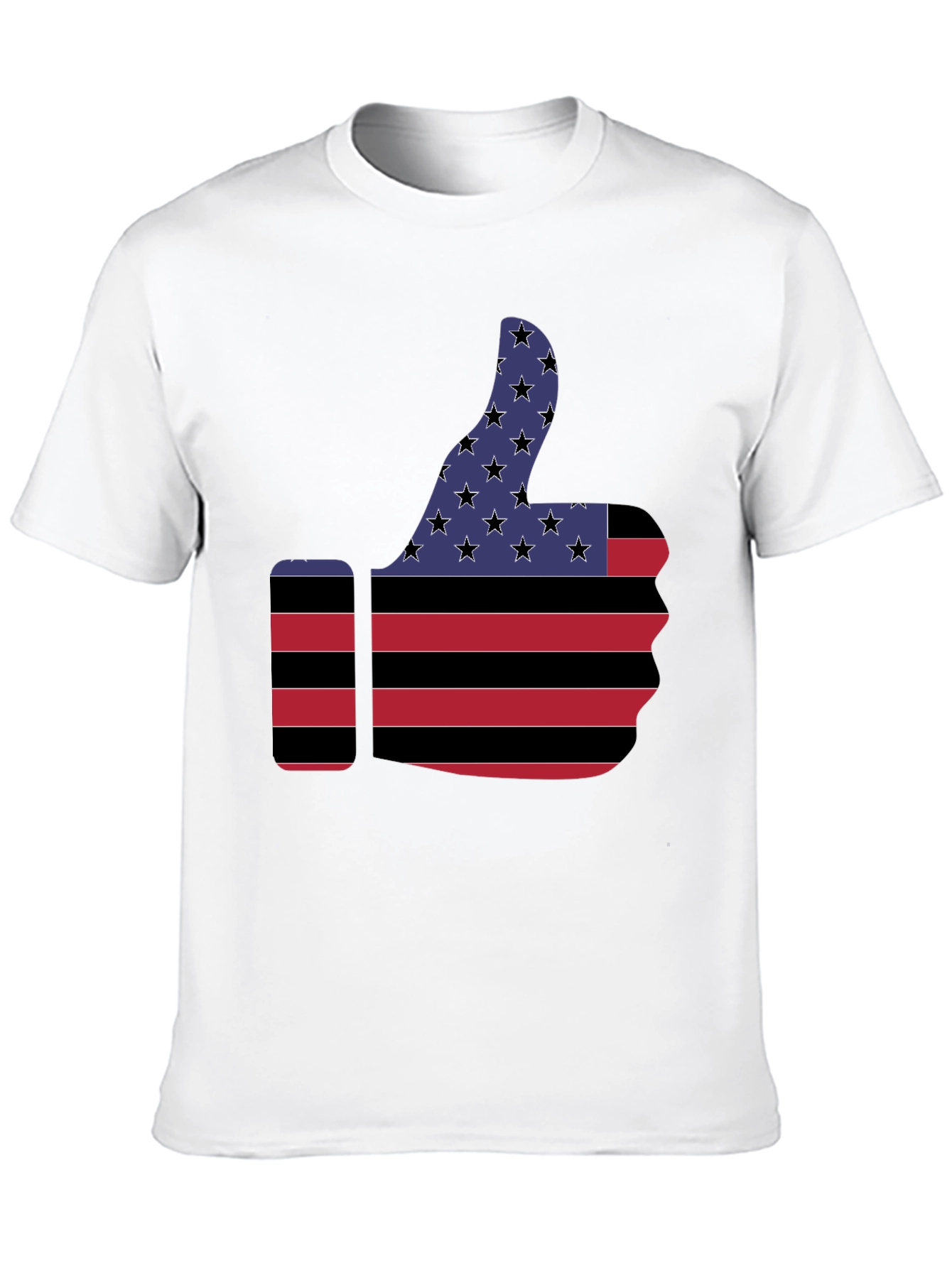 Camiseta Negra Pulgar Arriba Bandera USA