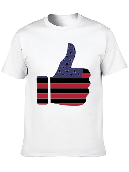 Camiseta Negra Pulgar Arriba Bandera USA