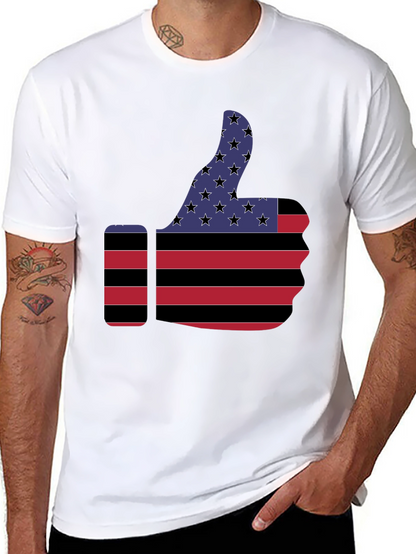 Camiseta Negra Pulgar Arriba Bandera USA