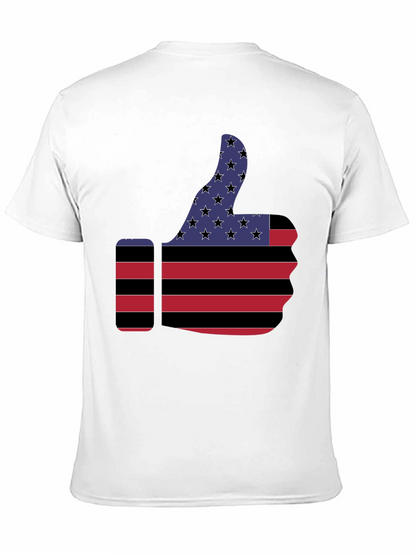Camiseta Negra Pulgar Arriba Bandera USA