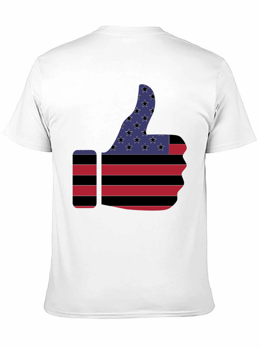 Camiseta Negra Pulgar Arriba Bandera USA