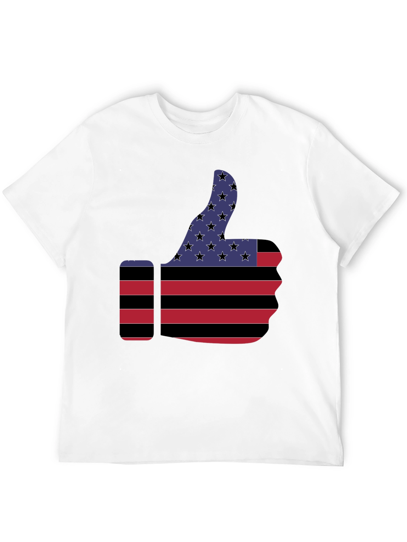 Camiseta Negra Pulgar Arriba Bandera USA