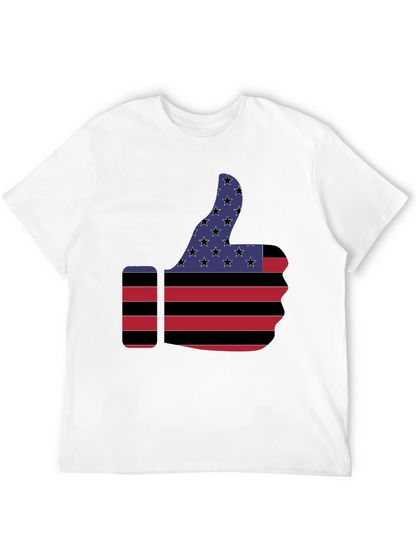 Camiseta Negra Pulgar Arriba Bandera USA